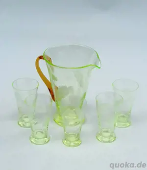 Antikes Abrisgläser-Set Bild 2