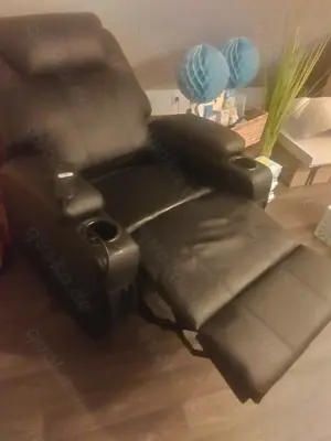 Ledersessel mit Liegefunktion und Aufstehhilfe Bild 2