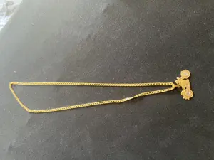 Goldkette mit Motorrad Anhänger aus 750er Gold 
