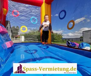 Hüpfburg Spass-Palast ab 90   Tag, Profihüpfburg mit Rutsche