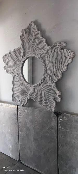 RIES-AMBIENTE Art Deco Spiegel gekälkt Mangoholz 3D-Front NP299  VP75 