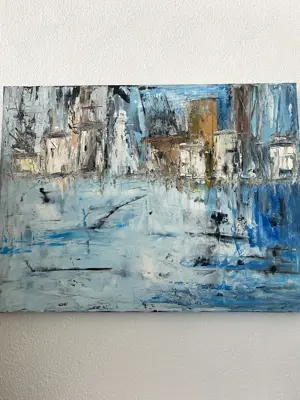 Acrylgemälde Abstrakt auf Leinwand Unikat 60x80 3,5 VHS