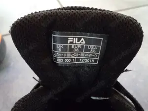 Original FILA Slip on Sneaker, Sportschuh, Größe 38, Farbe schwarz   weiß, wenig getragen, neuwertig Bild 3
