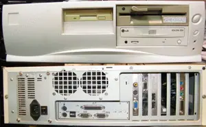 Retro Desktop von GigaByte Retro PC Pentium III 266MHz volles RAM MS DOS