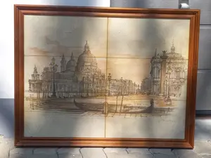 Bild aus Fliesen "Stadtansicht Venedig" , Maße: ca. 90 x 70