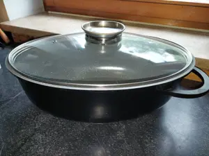 Bräter Aluguss mit Glasdeckel inkl. Aromaknopf