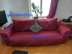 Sofa Schlafsofa mit Lattenrost