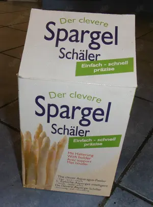 LURCH Spargelschäler   Spargelschäl-Maschine mit 6 Präzisionsklingen, wenig benutzt, 1a Komplett-Set