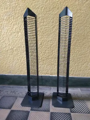 2 CD-Racks, schwarz, Metall, CD Regal 