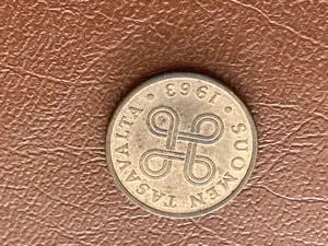 Münze Münzen Umlaufmünze Finnland 1 Penni 1963 Bild 2