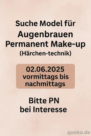 Model für Augenbrauen Permanent Make Up