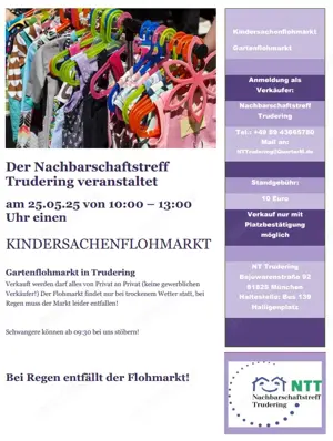 Großer Kindersachenflohmarkt im Nachbarschaftstreff Trudering