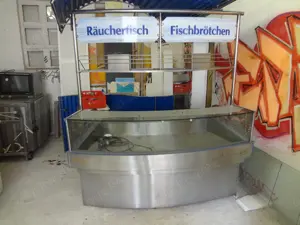 Gastro - Edelstahl Verkaufstresen, Theke, B 200 cm