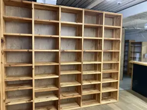 Regal-Wohnwand-Stand Wandregal aus massiven Zirbenholz
