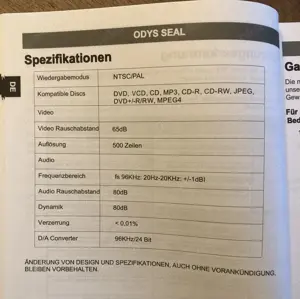 Odys Seal 9 - Mobiler DVD Player mit 2 Monitoren 9 Zoll (22 cm) Bild 6