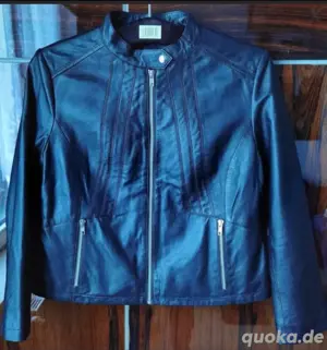 Lederjacke kurz schwarz echtes Lammleder Nappa Gr. 38 NEU Biker
