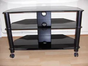 TV-Center schwarz mit Sicherheitsglas Bild 2