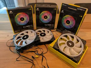 3x Corsair 140 MM RGB Lüfter LL140