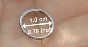 Titan Nasenring mit Zirkonia  Bild 2