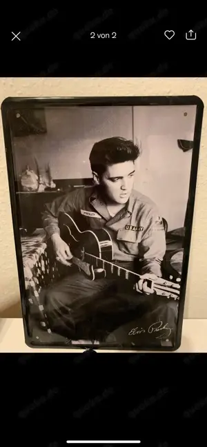 2 Metallbilder: Marilyn Monroe, Elvis Presley, KEIN VERSAND, nur Abholung Bild 2