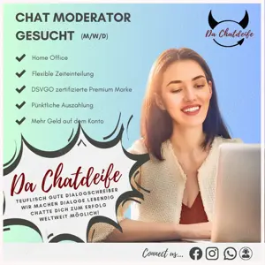 Home Office Chat Moderator (m w d) bei Da Chatdeife - Remote möglich