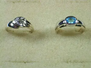 2x Ring Größe 17,3 - 54 333 Gold Diamanten Blautopas ab 80,-