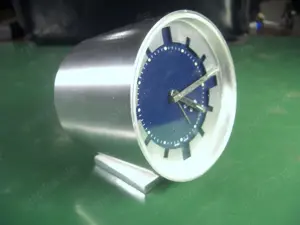 Swiza 8 Tage Wecker vitange 70 ies steel-alu-look Edition sehr sehr rar! Bild 6