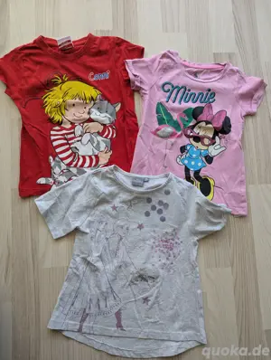 T-Shirts Mädchen Gr. 104 und 104-110: Conni, Mininie Mouse, Frozen 2 (Die Eiskönigin, Elsa, Anna)