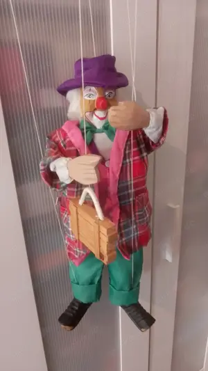 Clown-Marionette aus Holz
