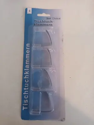 Tischtuchklammern 4er Pack 5x4,5cm Edelstahl+Kunst