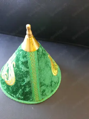 Deco-Tajine (grün) mit Teller aus Glas (orange) Ta Bild 5