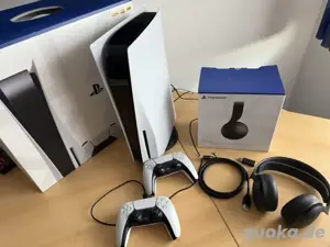 PS5 sony neu  spielkonsole  mit kopförer und 2 original kontrollern + OVP und rechung