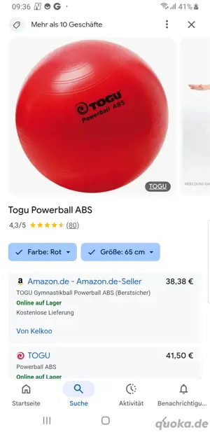 TOGU Powerball Gymnastikball ABS