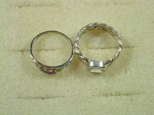 2x Ring Größe 17,8 - 56 333 585 Gold Rubin Weißtopas ab 90,- Bild 2
