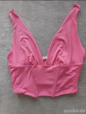 Stradivarius Crop Top rosa pink Größe S *Neu *
