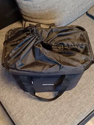 Fahrradkorb -tasche Bikebasket, Klick-System, ca. 15 Liter, schwarz, Kordelverschluss