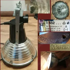 Meyer Merten 500 W Lampe, Industrielampe Loft Keller Baulampe,Top