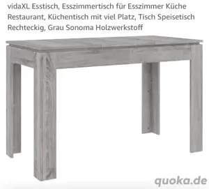Esstisch grau sonoma
