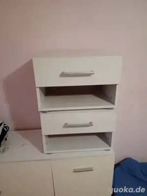 Nachtkästchen   Beistelltisch Weiß mal 2