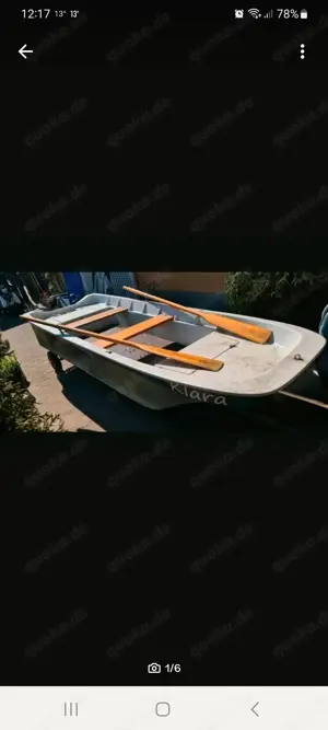 Ruderboot mit E Motor und Wagen 