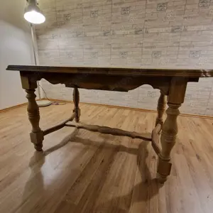 Essgruppe Eiche massiv, Sitzgruppe Tisch 4 Stühle, 2 Sessel Bild 4