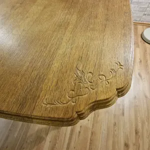Essgruppe Eiche massiv, Sitzgruppe Tisch 4 Stühle, 2 Sessel Bild 5