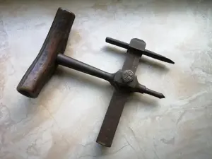 Antiker Metallkreisschneider Schneidzirkel Vintage Werkzeug 