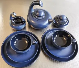 Rosenthal James Kirkwood  Tea for Two Blau studio-linie  Teeservice 1te Wahl 2 Personen  9-teilig 