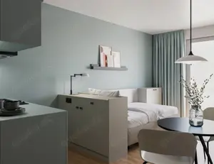 Vollmöblierte 1-Zimmer-Wohnung im Frankfurter Ostend   ab sofort verfügbar