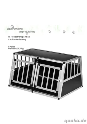 Alu Hundetransportbox 2-türig