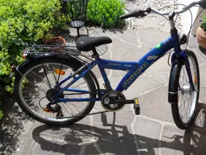 Jugend-Trekkingfahrrad 20 Zoll, blau, 18-Gang-Kettenschaltung Bild 3