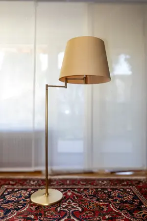Luxus Stehlampe mit Schwenkarm Vintage Look Messing