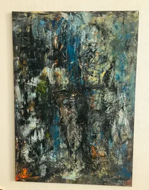 Acrylgemälde Abstrakt auf Leinwand Unikat  Orginal 70x90 VHS Bild 4