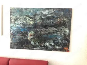 Acrylgemälde Abstrakt auf Leinwand Unikat  Orginal 70x90 VHS Bild 6